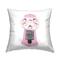 Stupell Industries Pink Glam Fashion Designer Candy Machine Throw Pillow, 18" x 18"